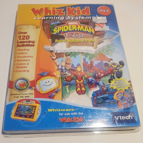 NEW V-Tech Whiz Kid Learning System Spiderman & Friends Pre K Whizware - Picture 5 of 10